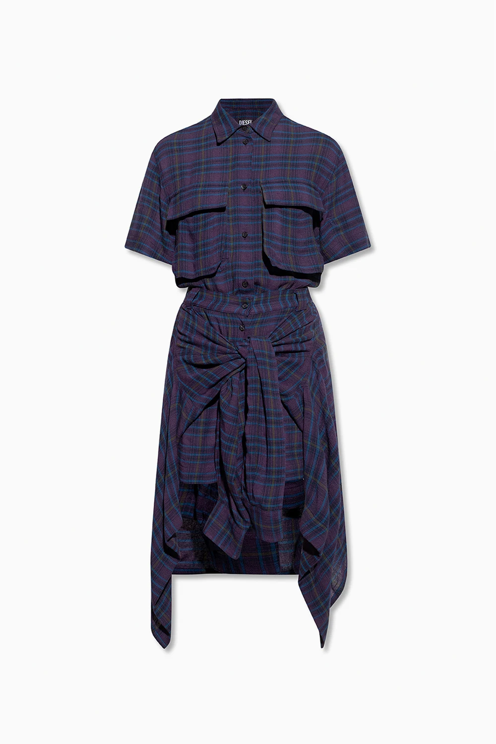 PURPLE Checked dress