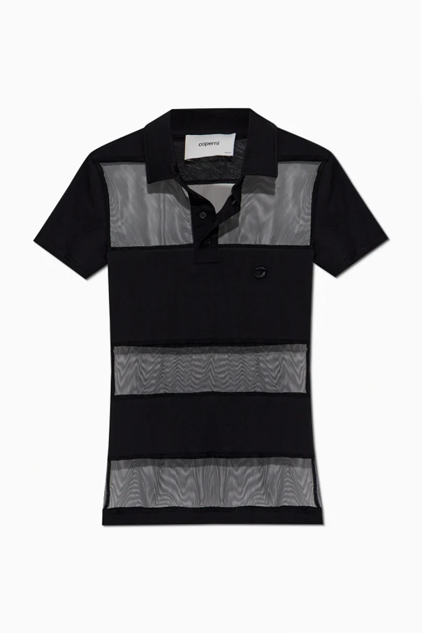 SCHWARZ Polo mit Logo