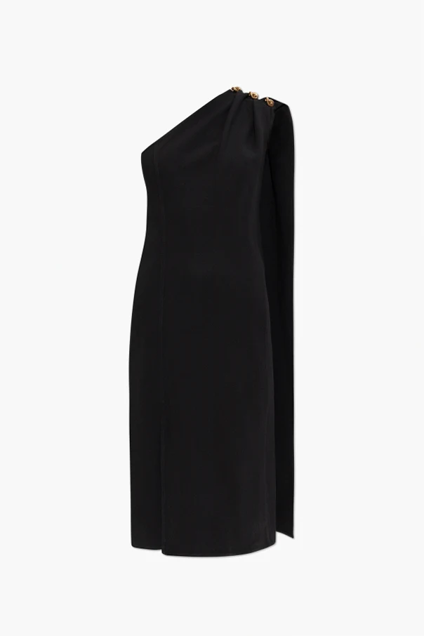 SCHWARZ Kleid mit freier Schulter