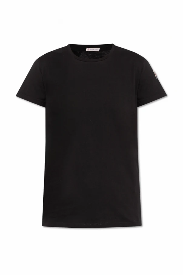 SCHWARZ T-Shirt aus Baumwolle mit Rundhalsausschnitt