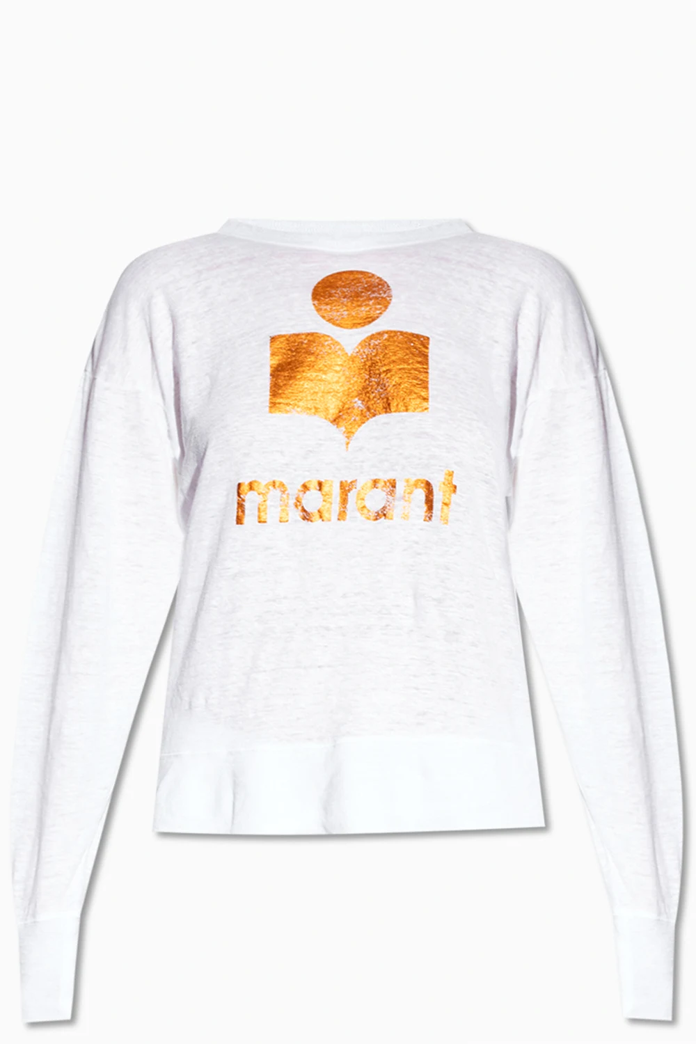 ‘Klowia’ linen T-shirt with logo