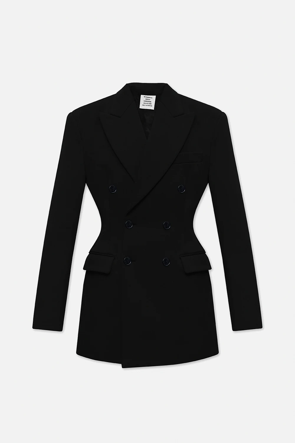 BLACK Double-breasted blazer