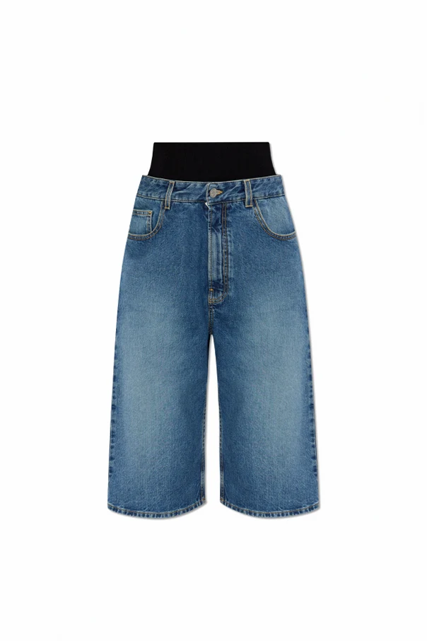 NIEBIESKI Jeansowe szorty