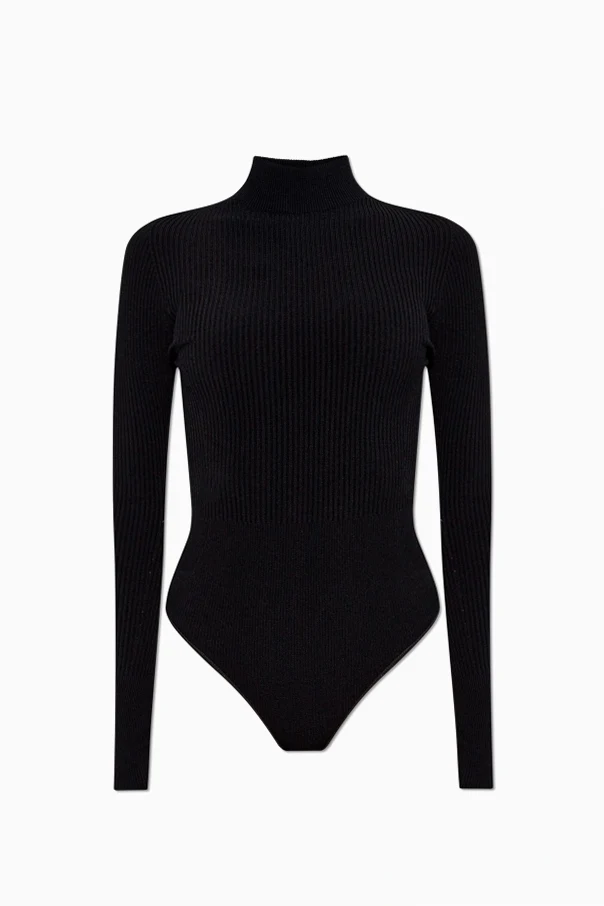 BLACK Ribbed bodysuit