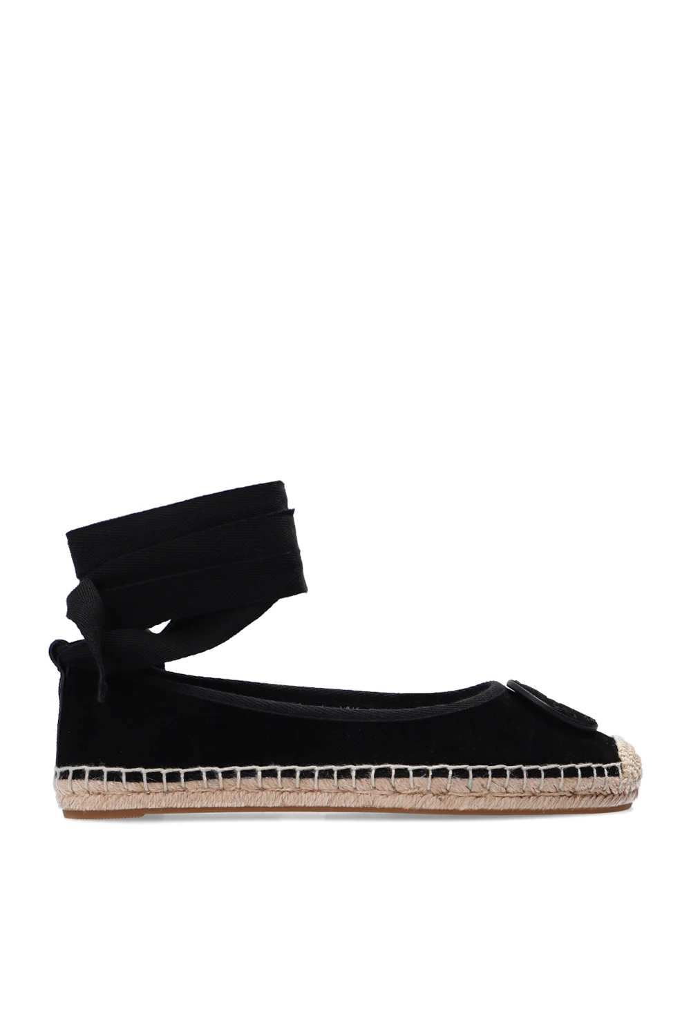 BLACK ‘Minnie’ espadrilles with ankle ties
