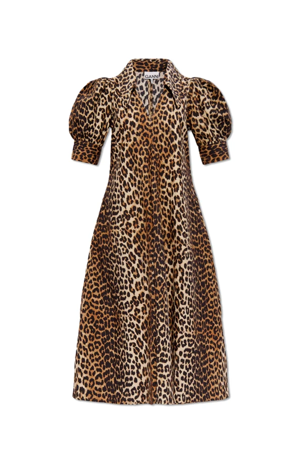 BEIGE Dress with animal motif