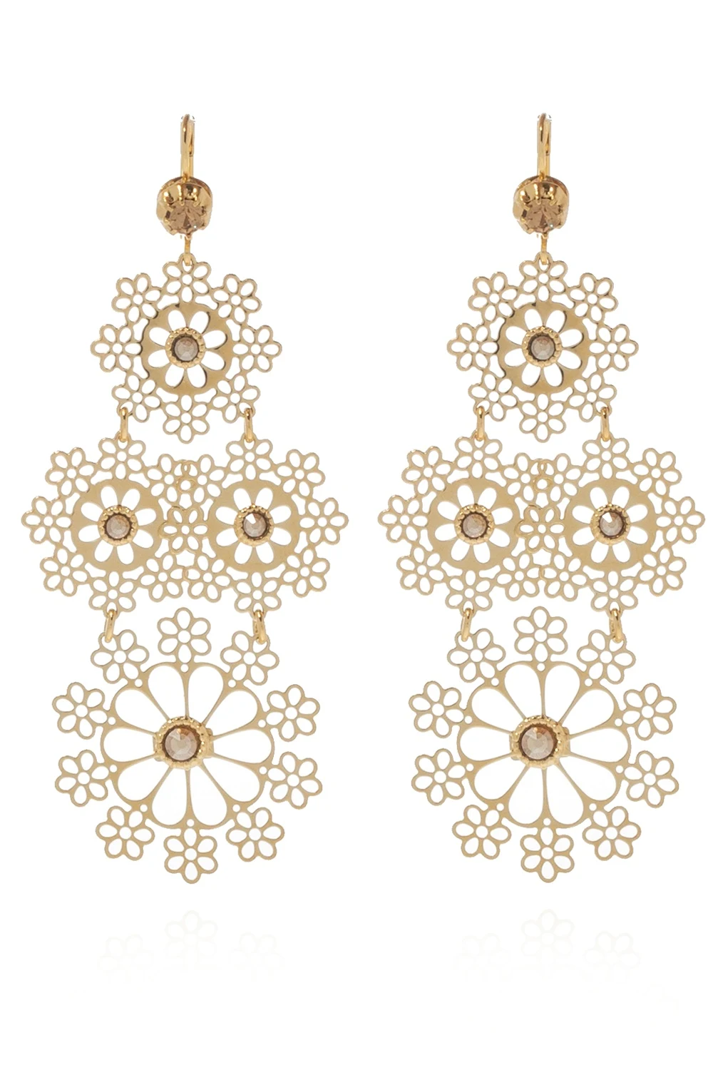 GOLD ‘Neige’ drop earrings