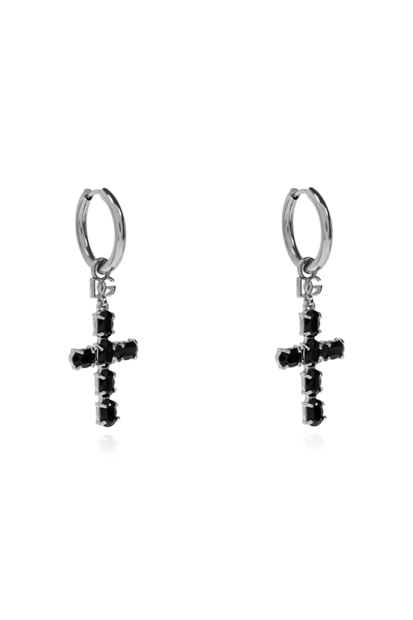 SILBER Ohrringe mit religiösem Motiv
