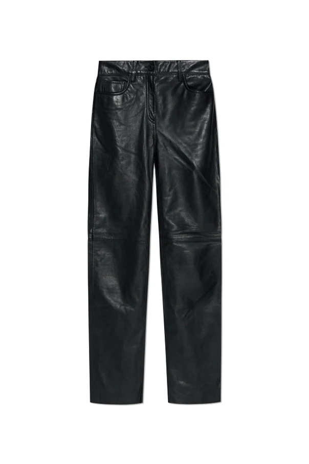 CZARNY Skórzane spodnie `Saige`