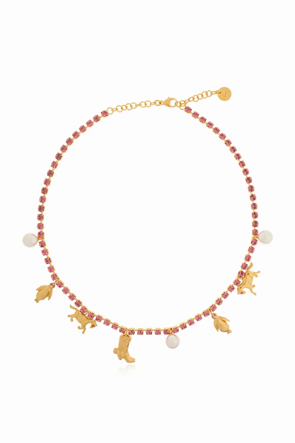 GOLD Halskette mit Anhängern