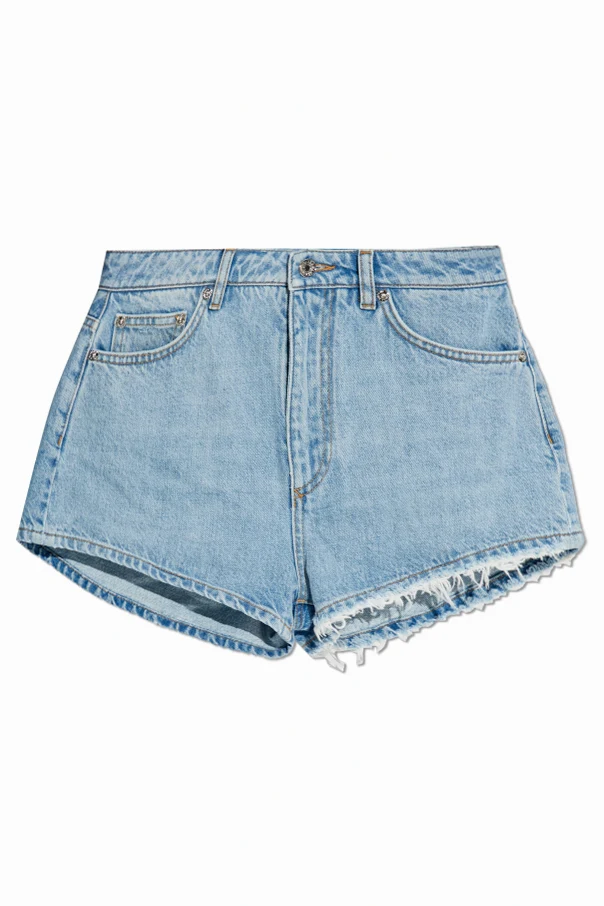 NIEBIESKI Jeansowe szorty