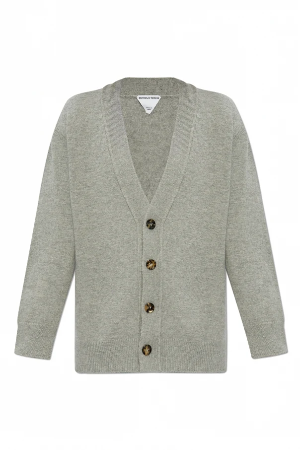 GRAU Knopfleisten-Cardigan