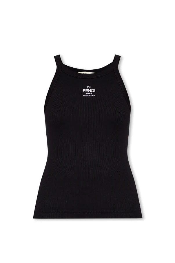 BLACK Ribbed tank top