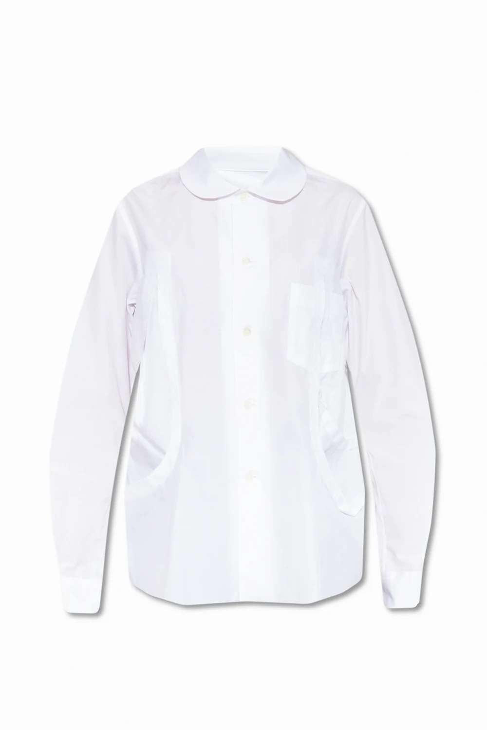 WHITE Cotton shirt with round neck