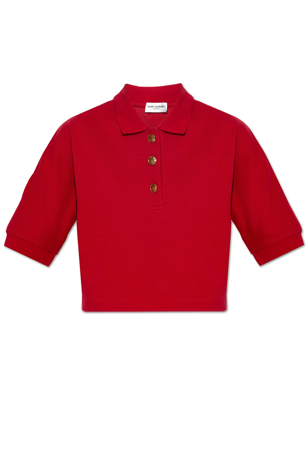Cropped polo shirt