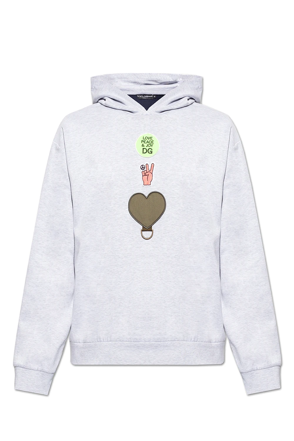 GREY Patched hoodie