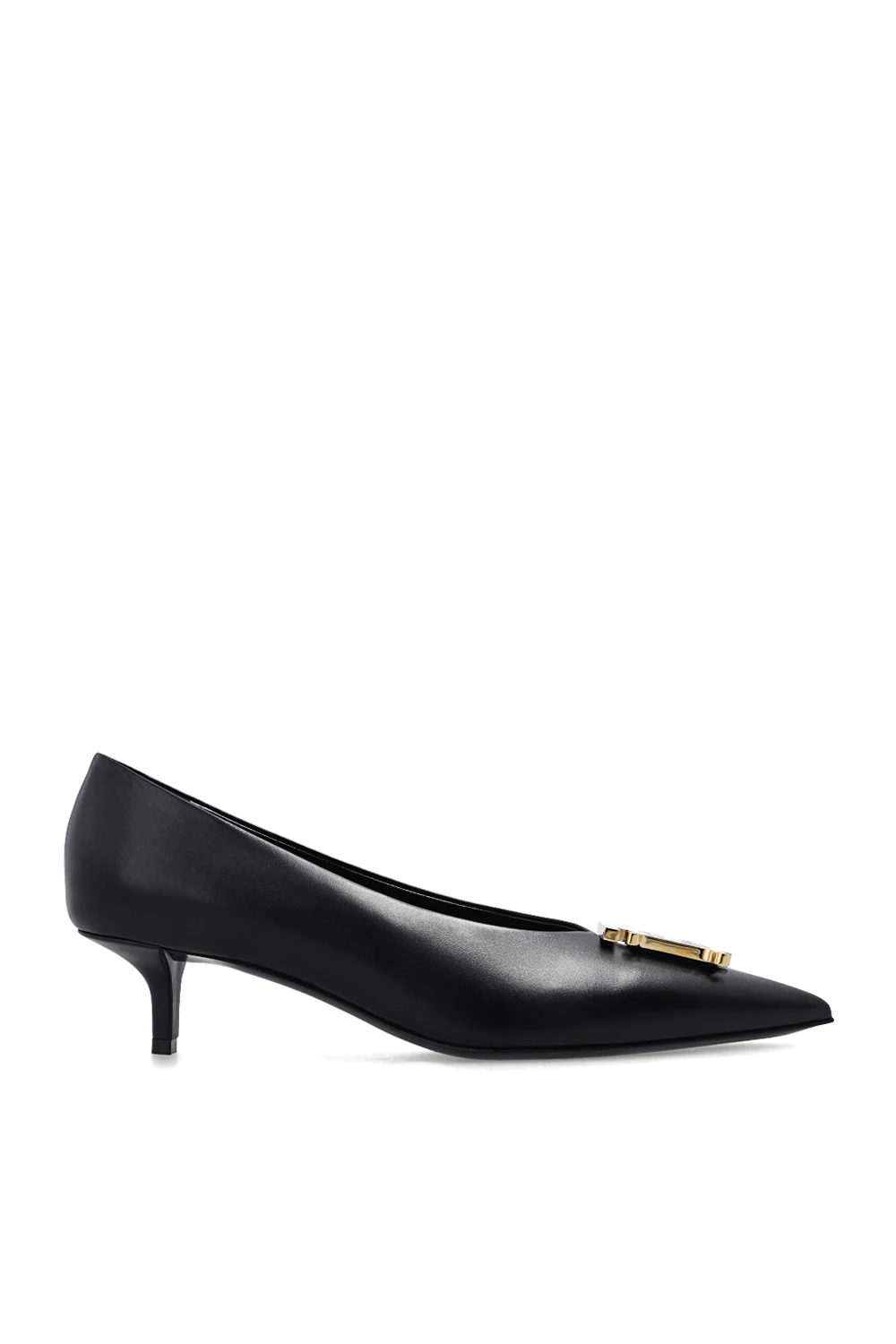 BLACK Leather pumps