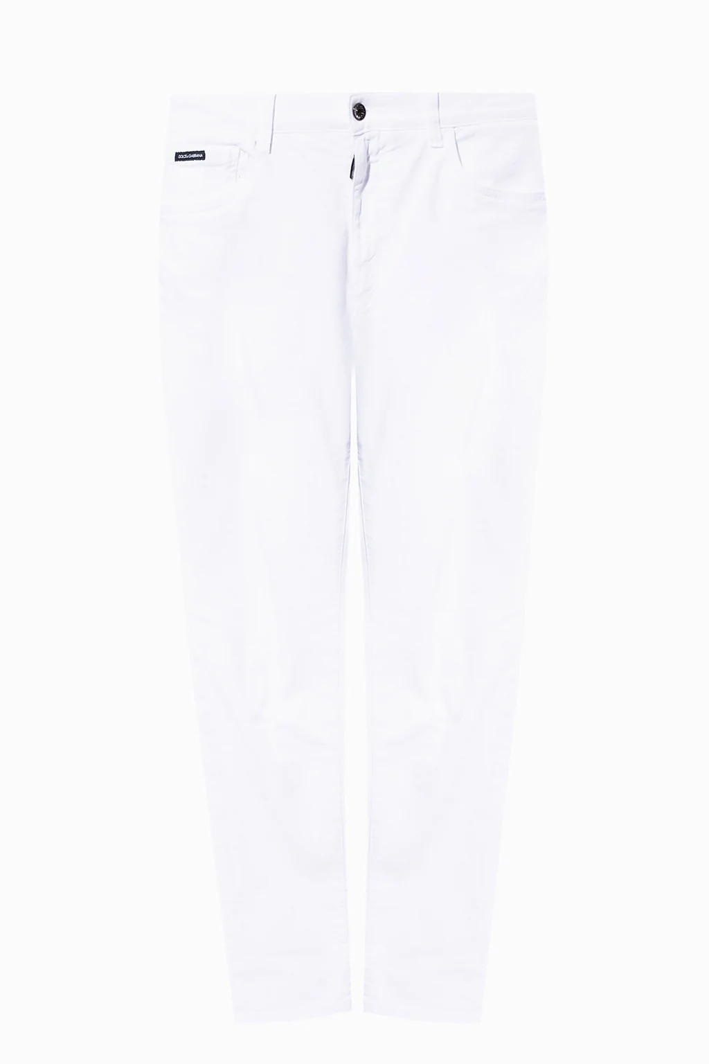 WHITE Skinny jeans with logo