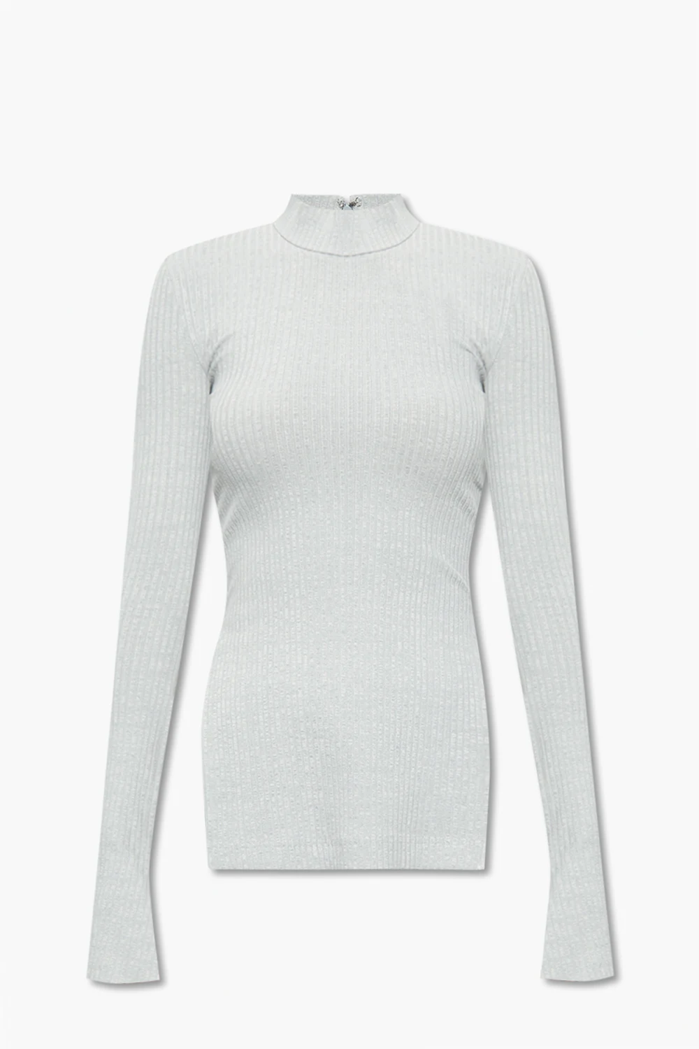 Turtleneck sweater with slits