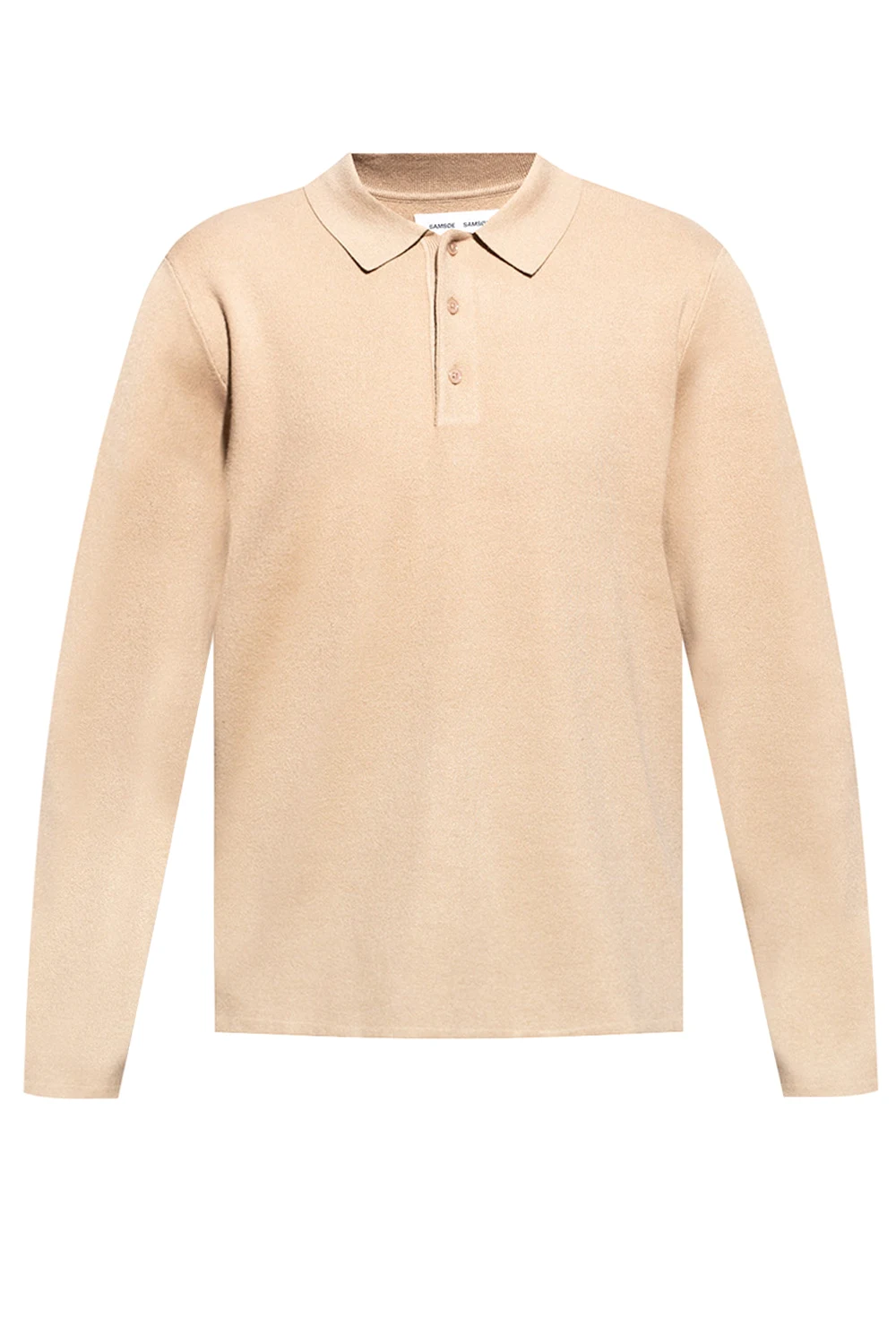 beige Long-sleeve polo shirt