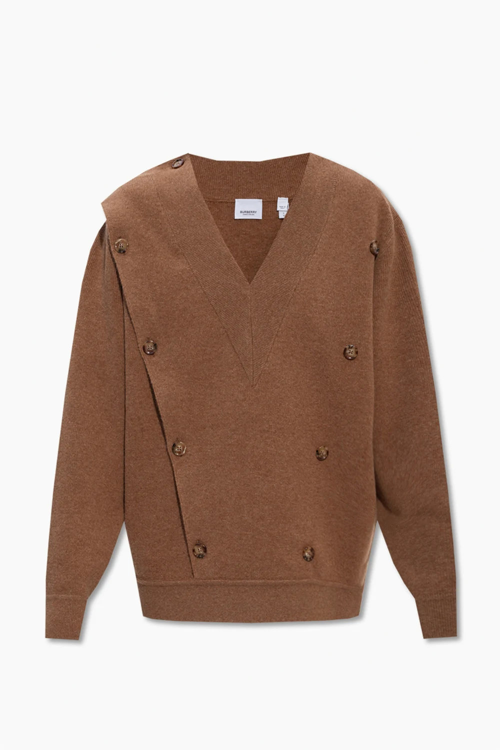 BROWN V-neck sweater