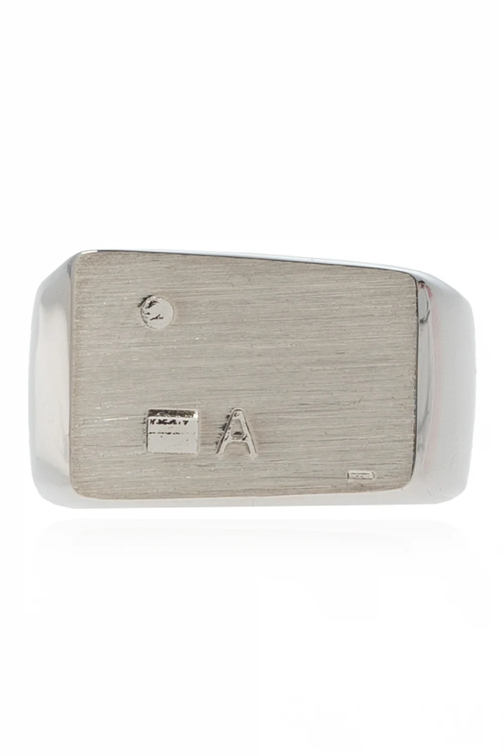 SILVER Signet ring with logo