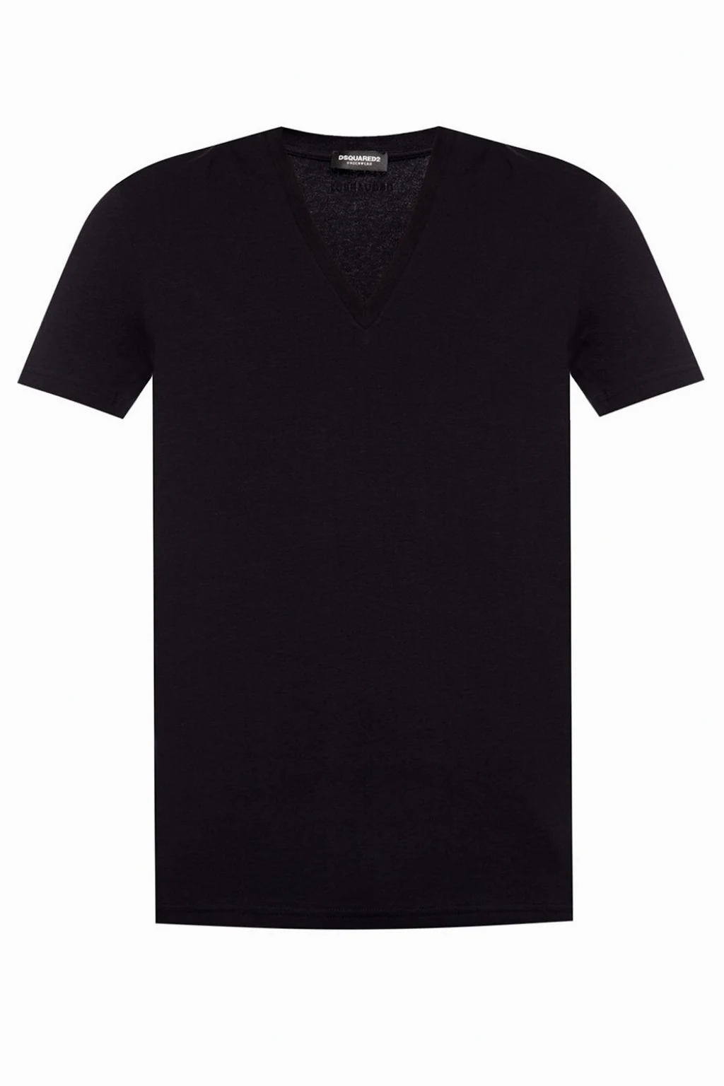 T-shirt z dekoltem w serek