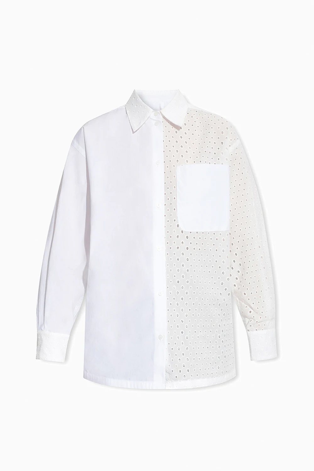 Shirt with openwork pattern