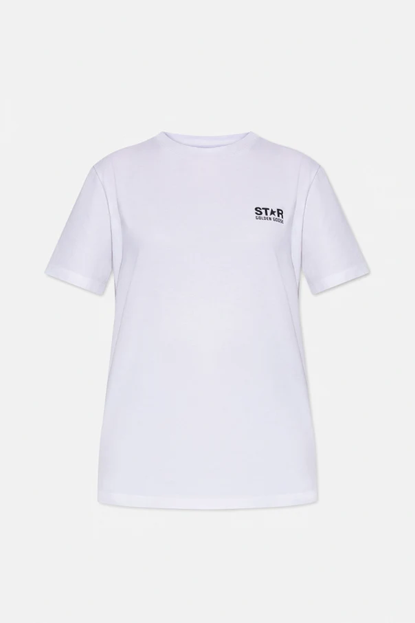 cream T-shirt with logo
