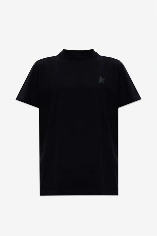 BLACK Cotton T-shirt with logo