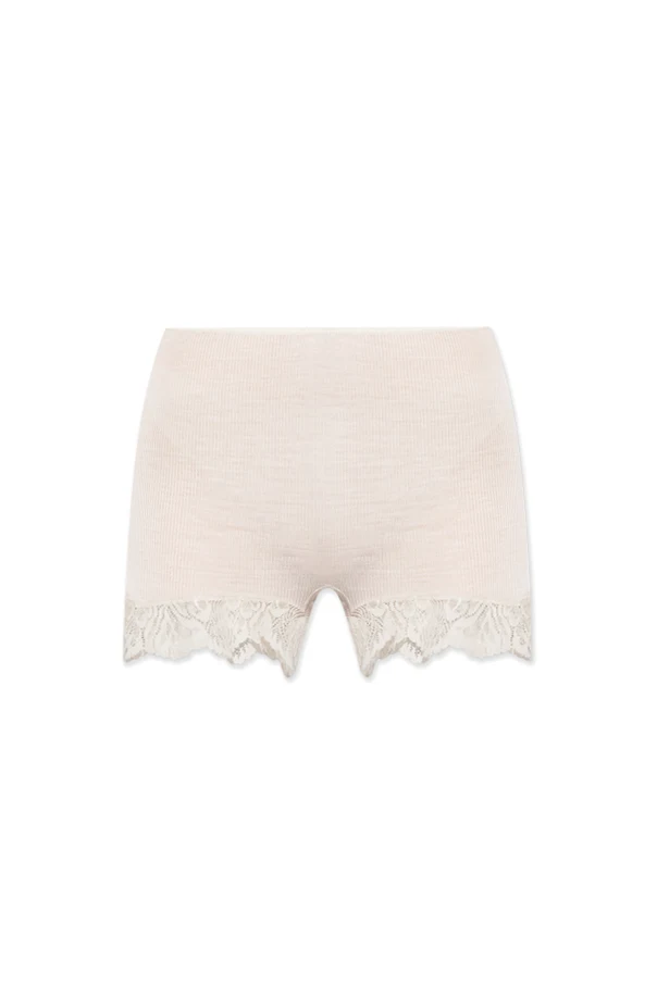 cream Ribbed boxers
