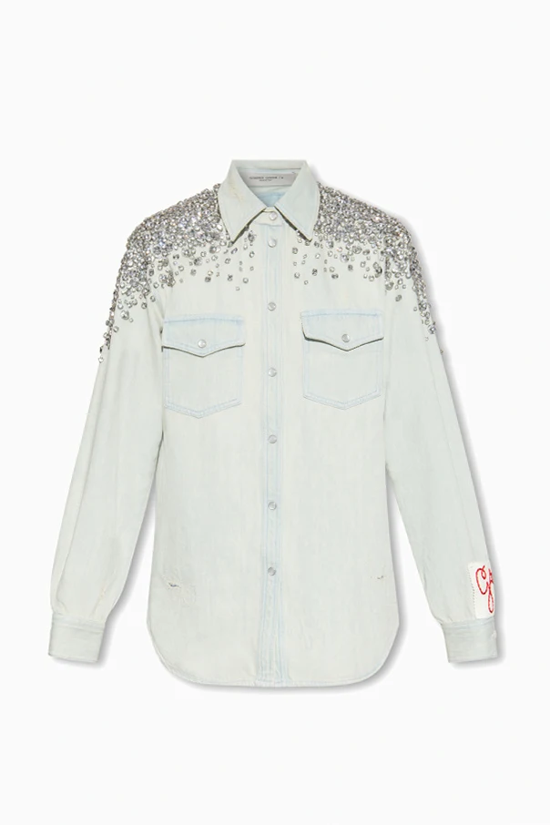 light blue Appliquéd shirt