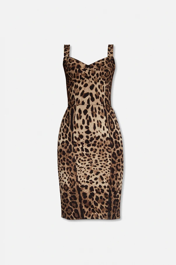 BRAUN Dress with animal pattern