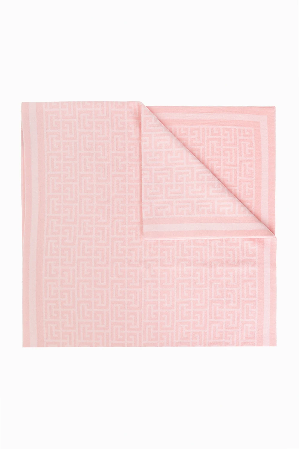 PINK Monogrammed wool scarf