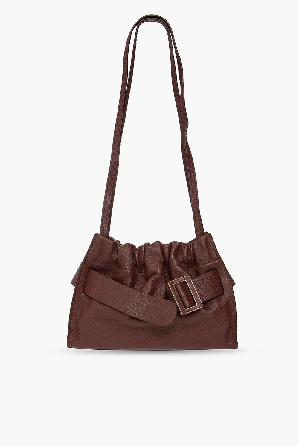 BURGUNDY ‘Square Scrunchy Soft’ shoulder bag