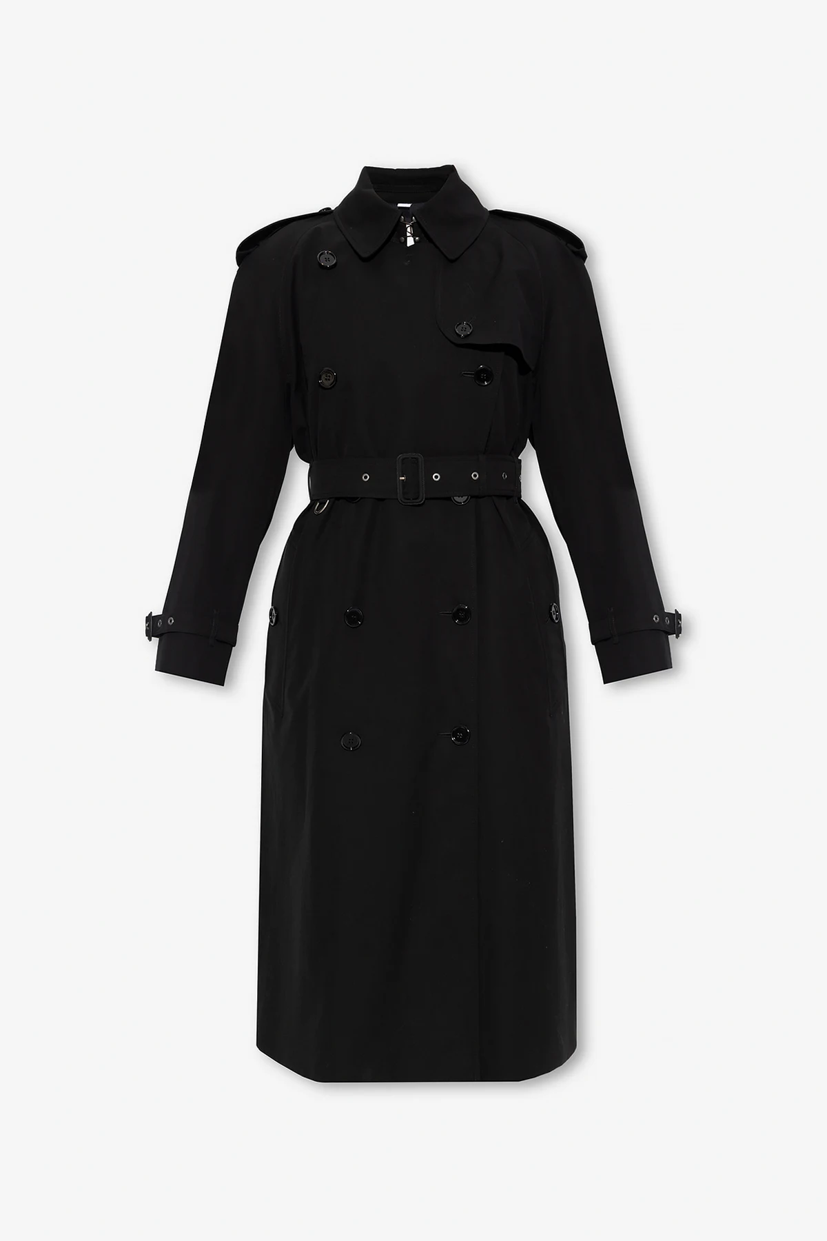 BLACK Cotton trench coat