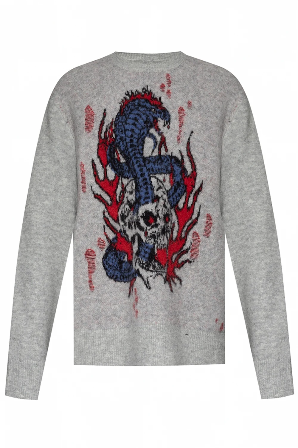 GREY 'Viper' raw-edge sweater