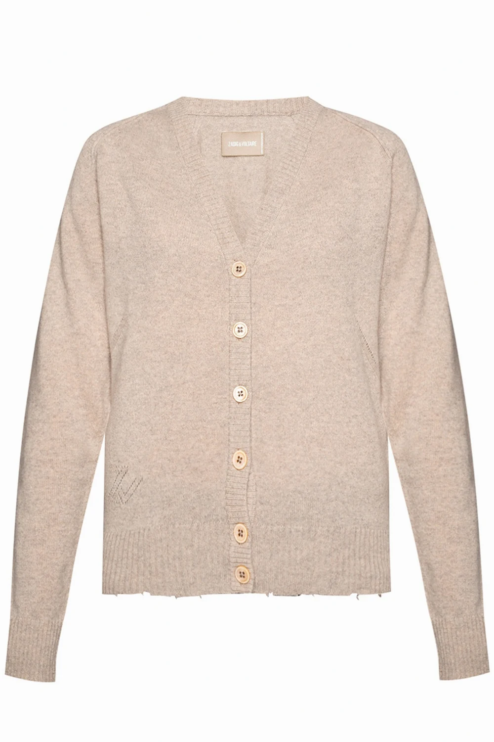 Cashmere cardigan with logo