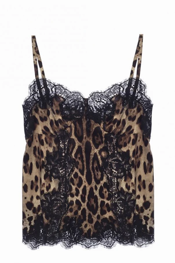BRAUN Lace-trimmed top