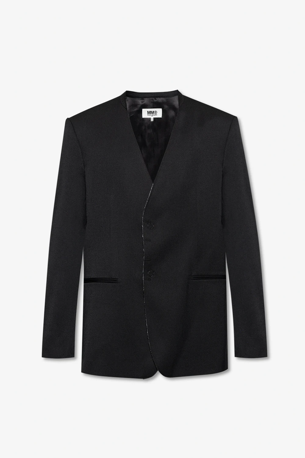 Raw-trimmed blazer