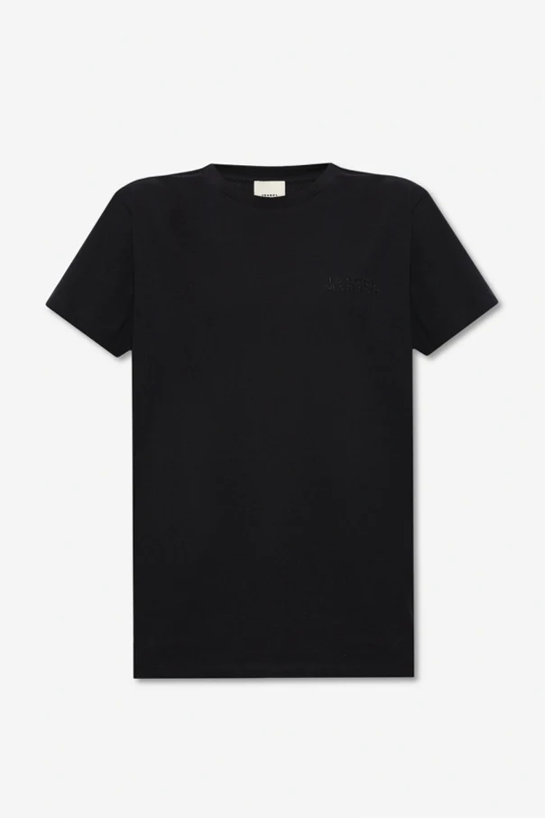 CZARNY T-shirt z logo ‘Vidal’