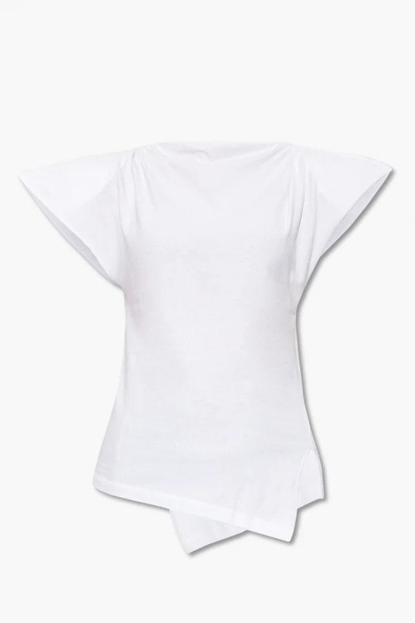BIAŁY  Bawełniany t-shirt ‘Sebani’