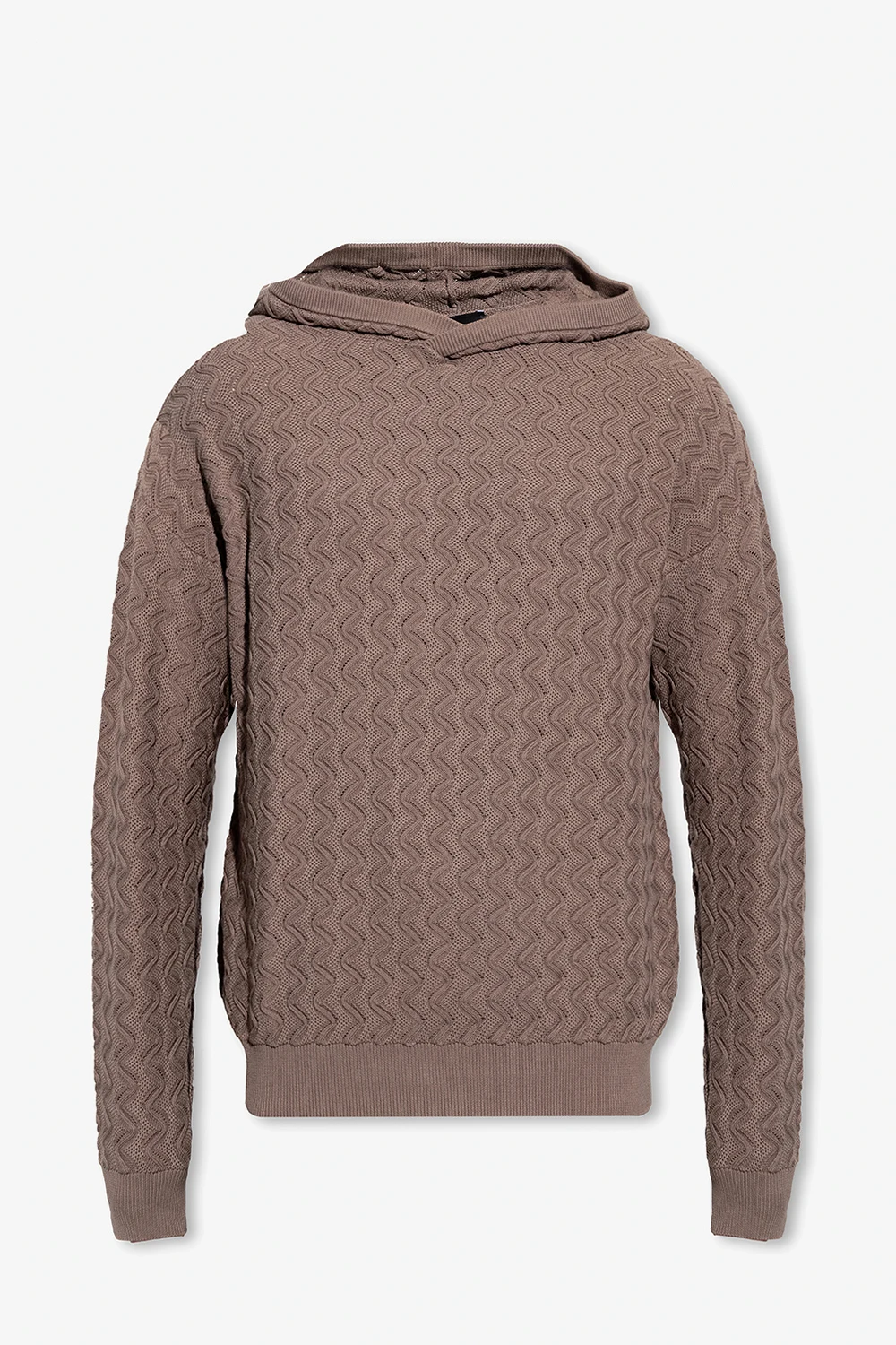 BROWN Hooded sweater