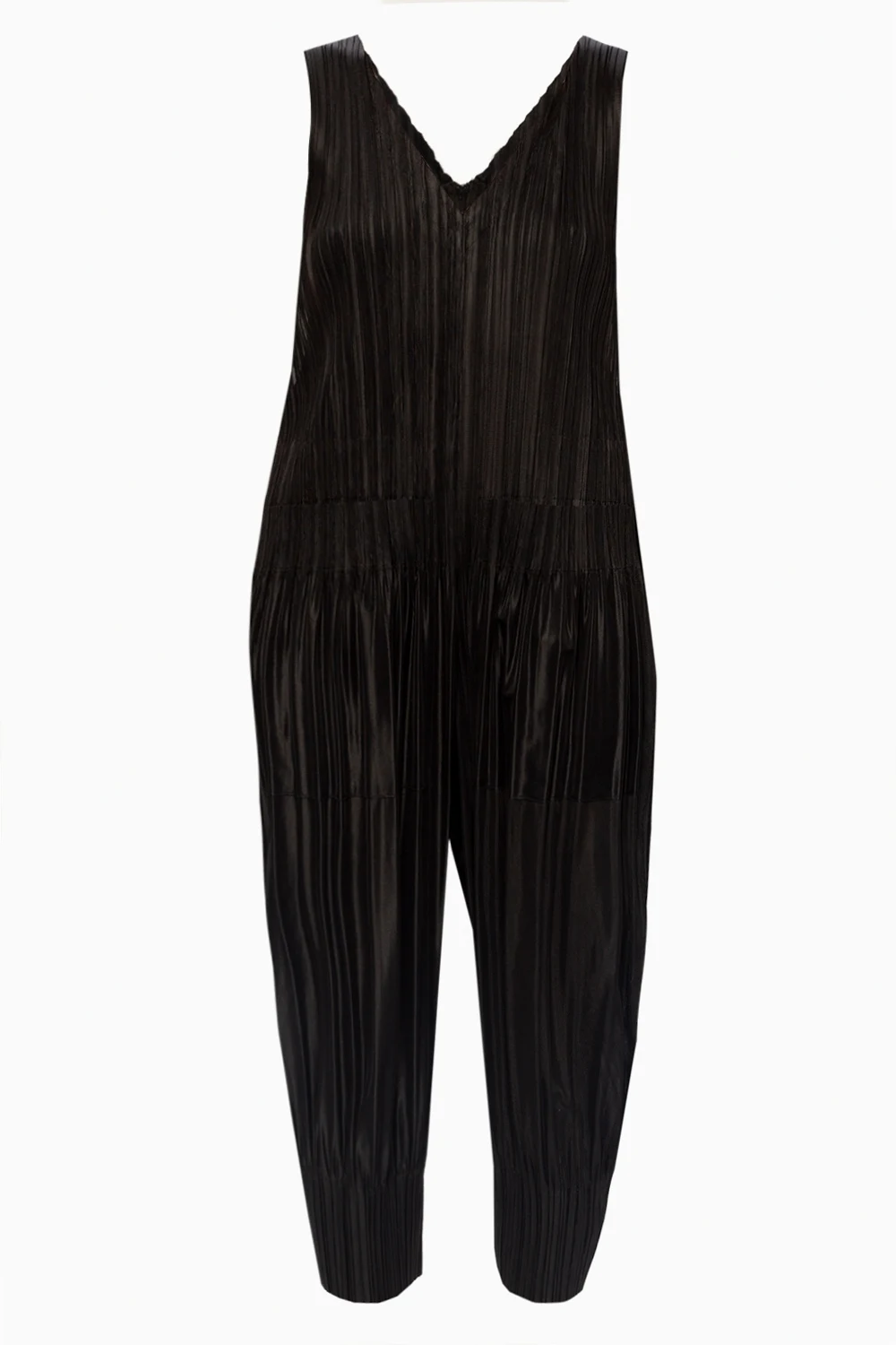 Pleated slip jumpsuit