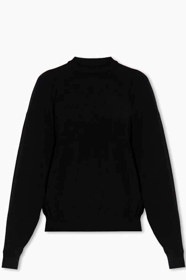 CZARNY Sweter z logo