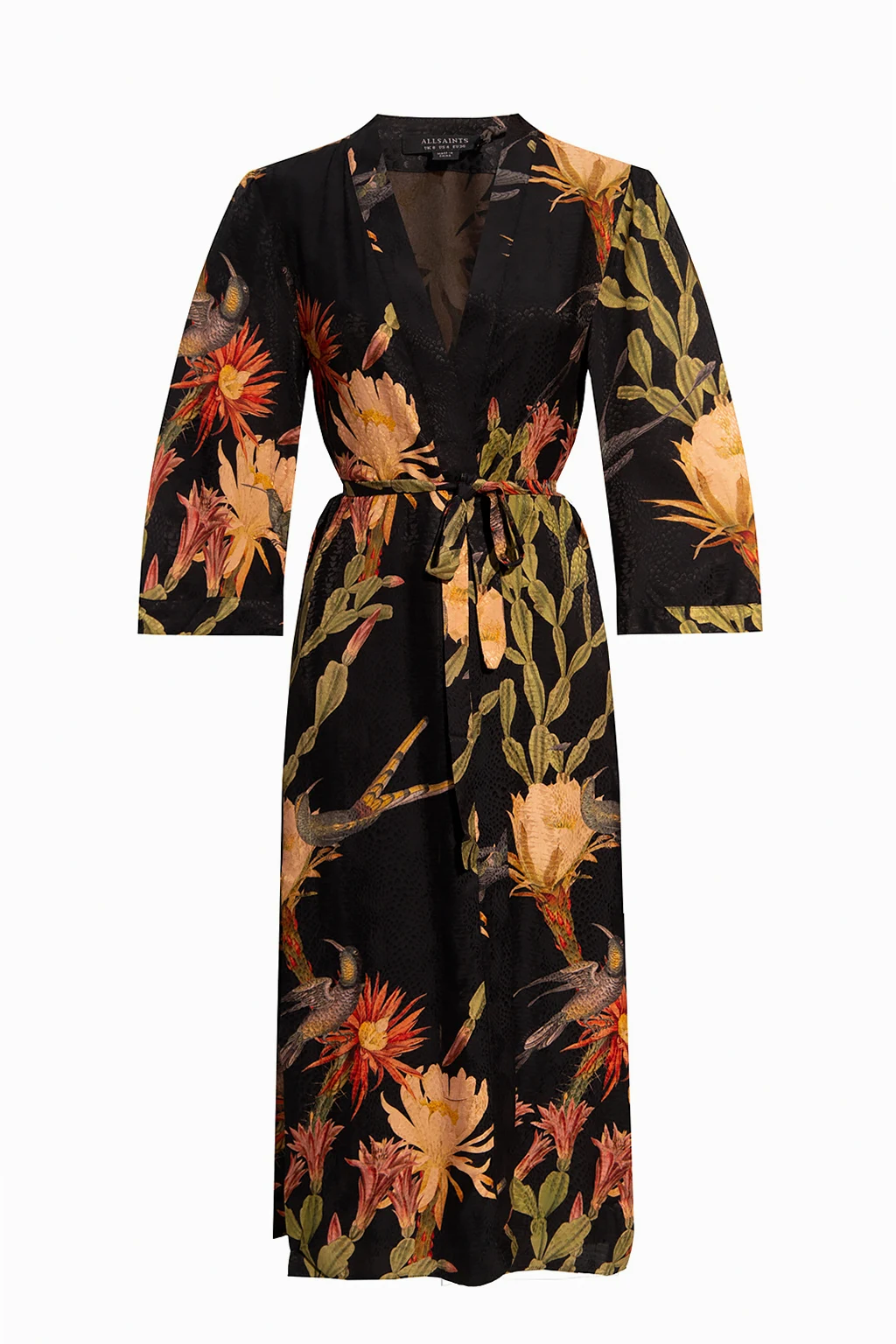 BLACK ‘Carine’ floral-printed kimono
