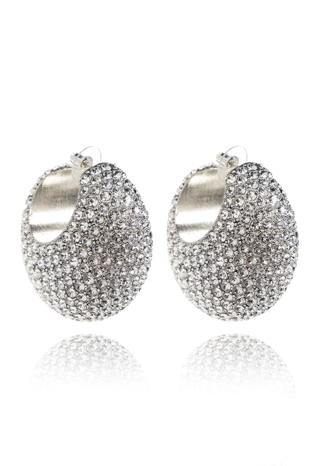SILBER Ohrringe mit Glasapplikation