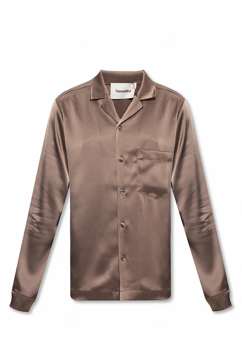 BROWN ‘Duco’ satin shirt