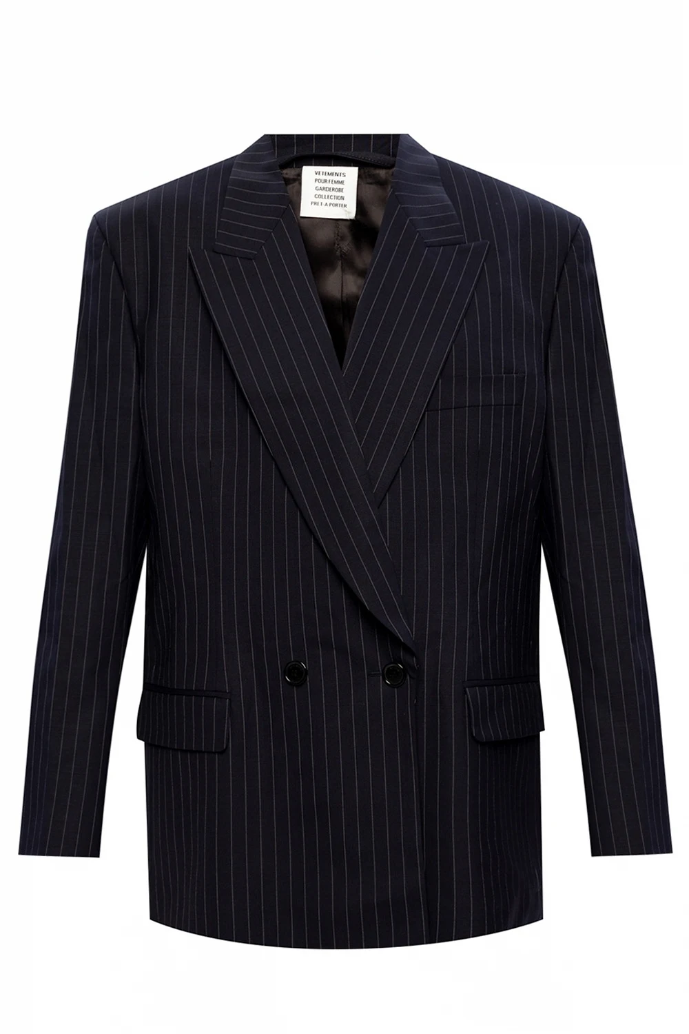 NAVY BLUE Striped blazer