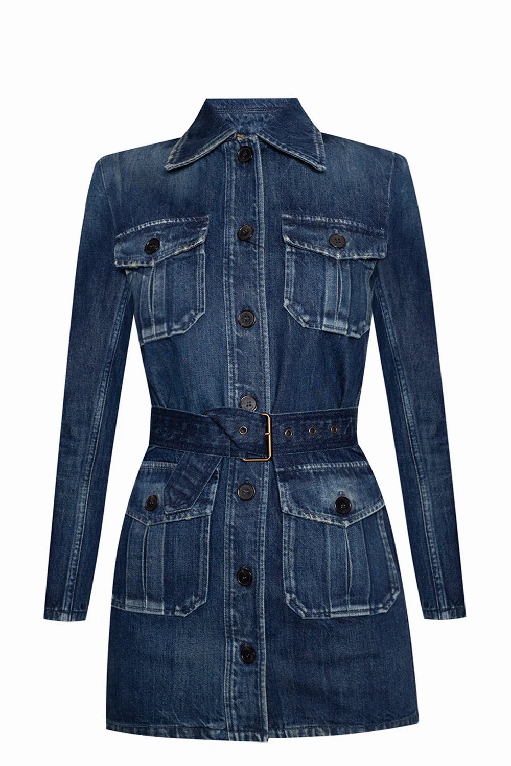 Long denim jacket